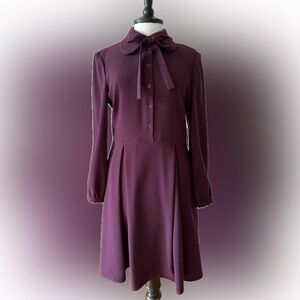 Tara Jarmon Tie Neck Short Dress